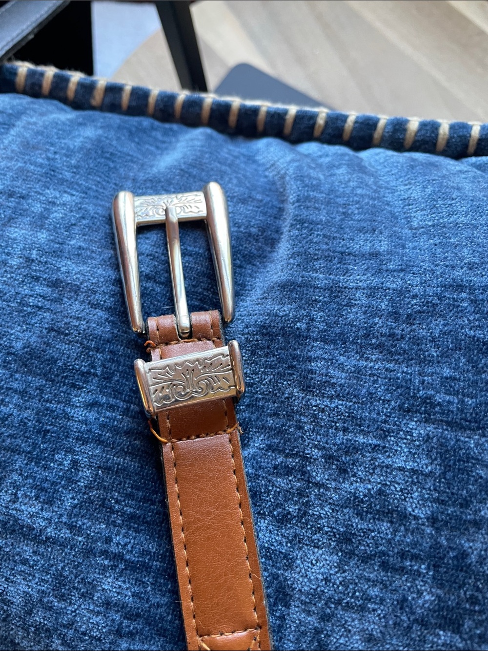 Boho Brown Leather Bead Layered Belt Express - Picture 3 of 8